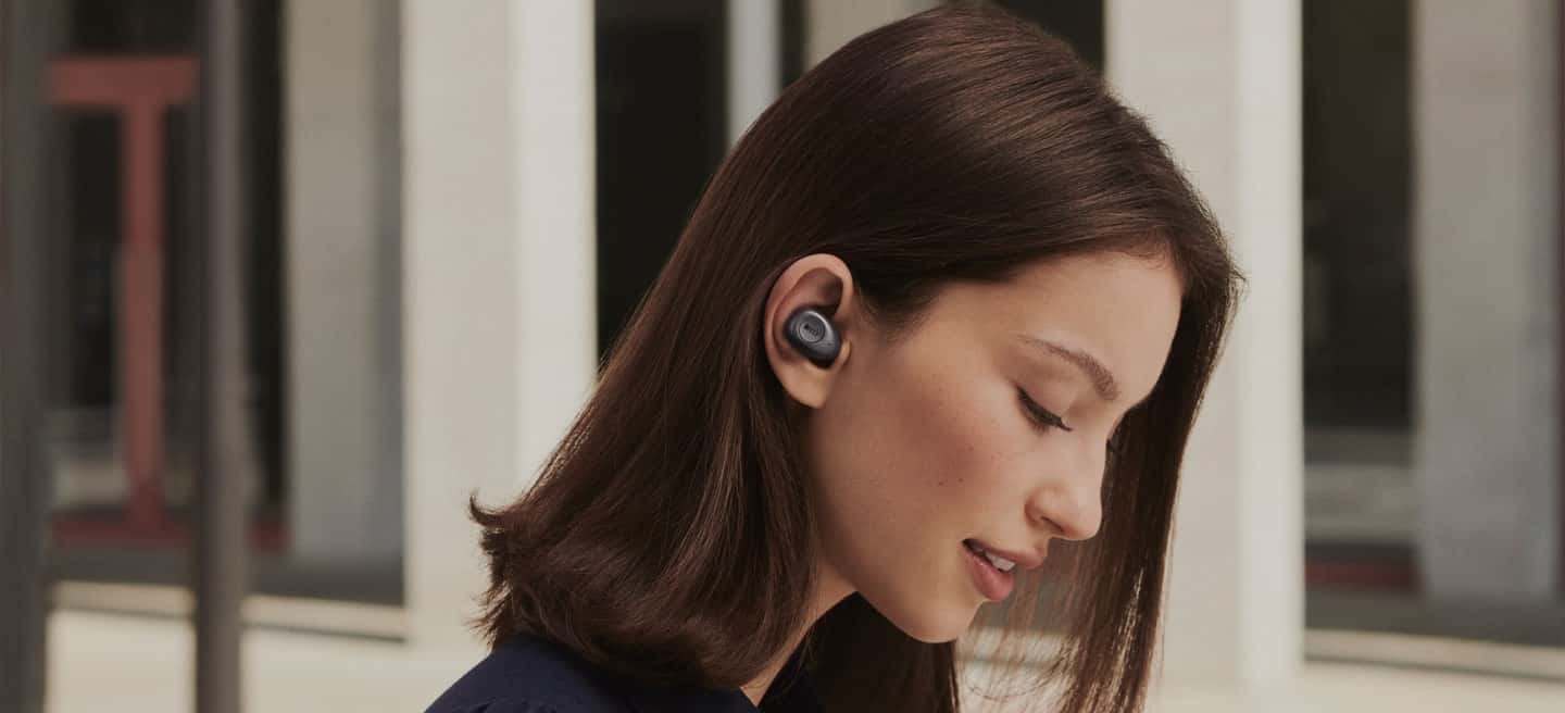 KEF Mu3 True Wireless Headphones in Use